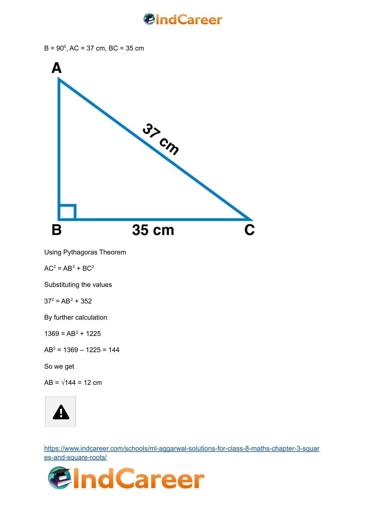 ML Aggarwal Solutions for Class 8 Maths Chapter 3- Squares and Square Roots - Page 56
