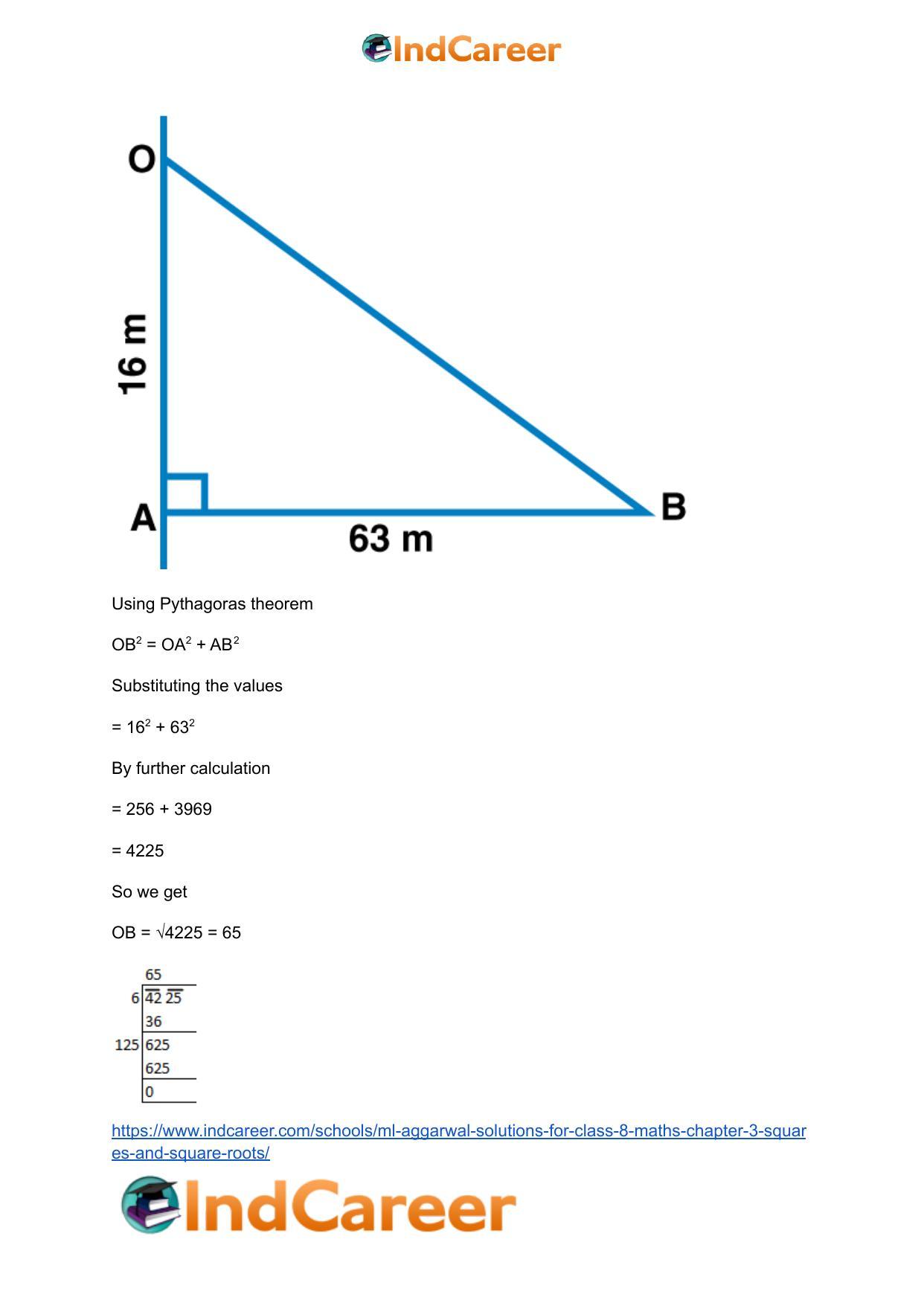 ML Aggarwal Solutions for Class 8 Maths Chapter 3- Squares and Square Roots - Page 59