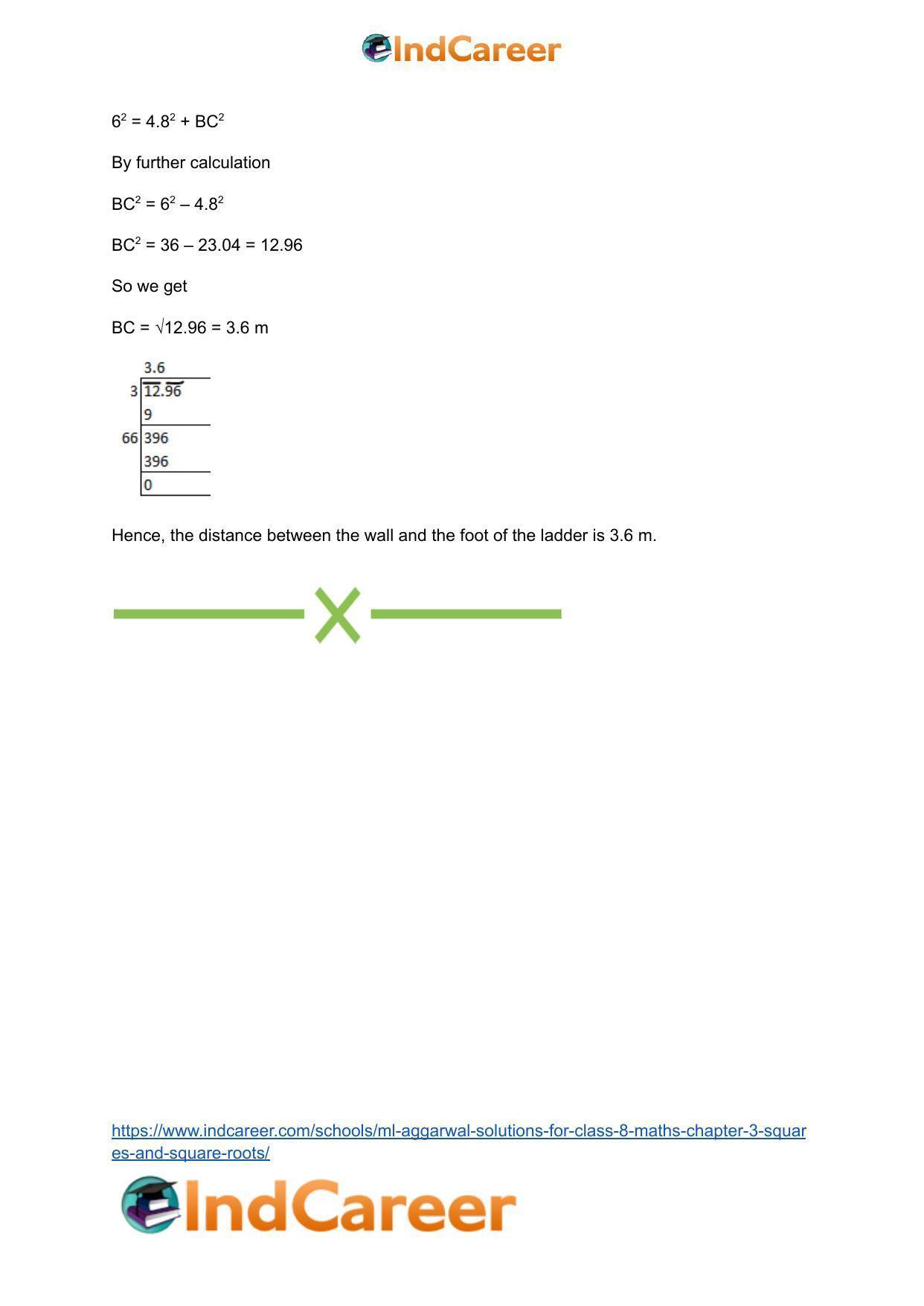ML Aggarwal Solutions for Class 8 Maths Chapter 3- Squares and Square Roots - Page 61