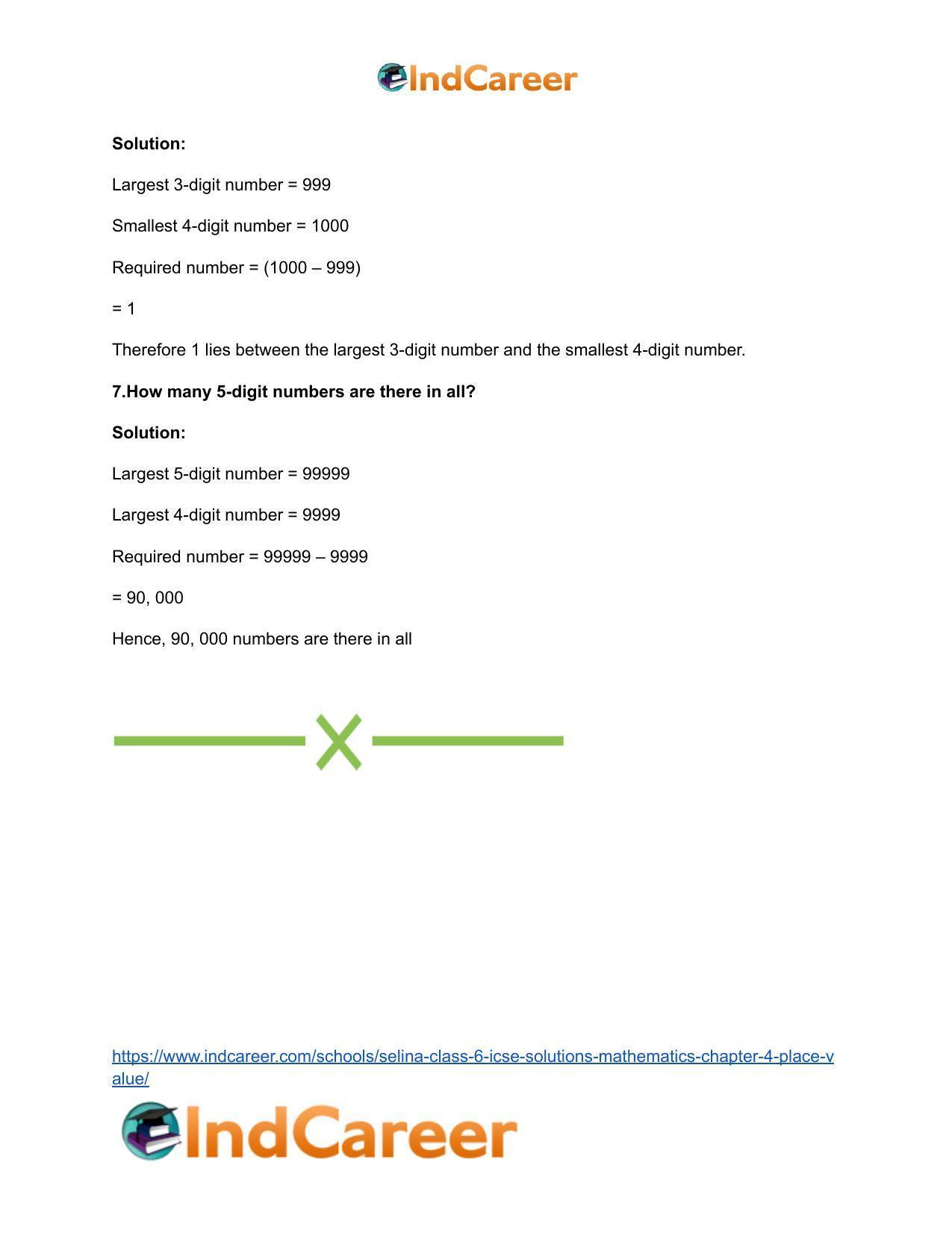 Selina Class 6 ICSE Solutions Mathematics : Chapter 4- Place Value - Page 10