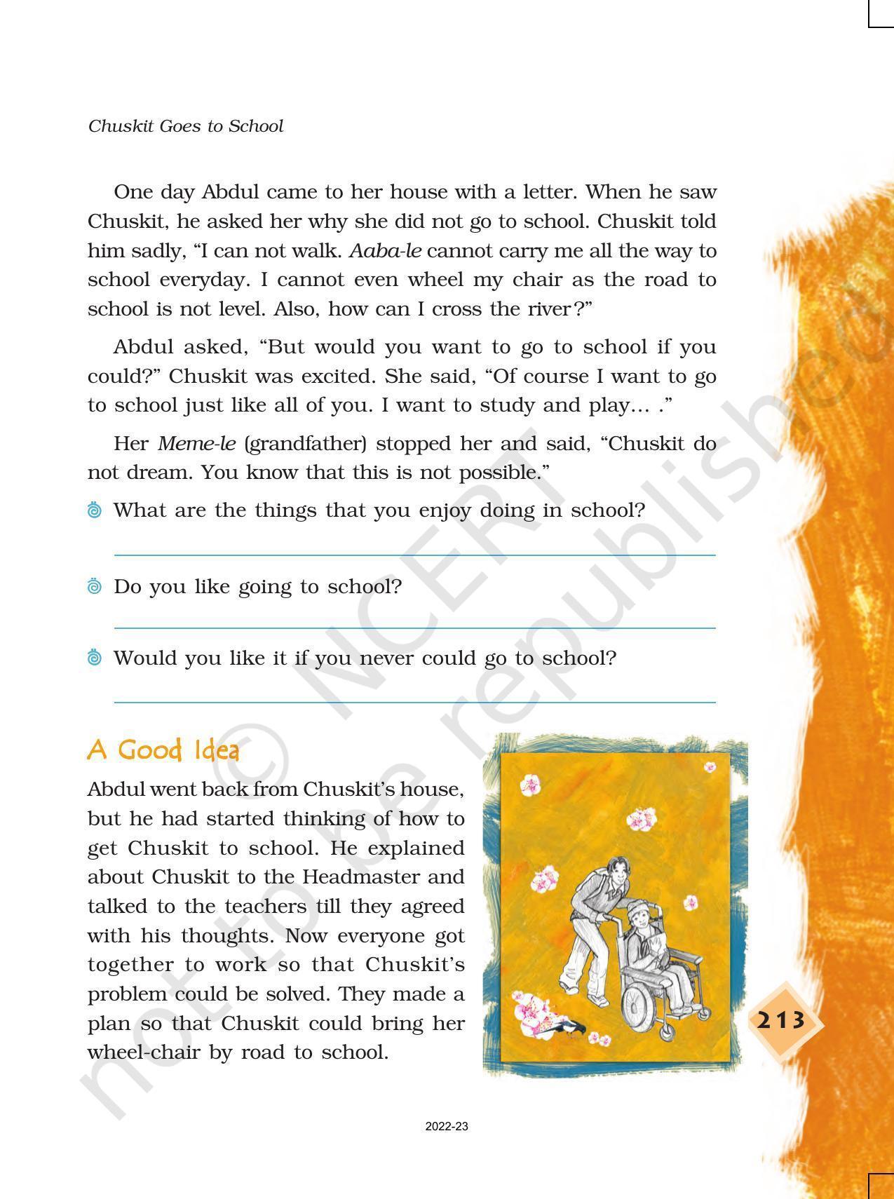 NCERT Book for Class 4 EVS Chapter 27 Chuskit Goes to School - Page 4