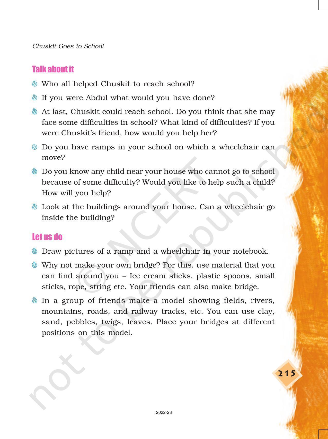 NCERT Book for Class 4 EVS Chapter 27 Chuskit Goes to School - Page 6