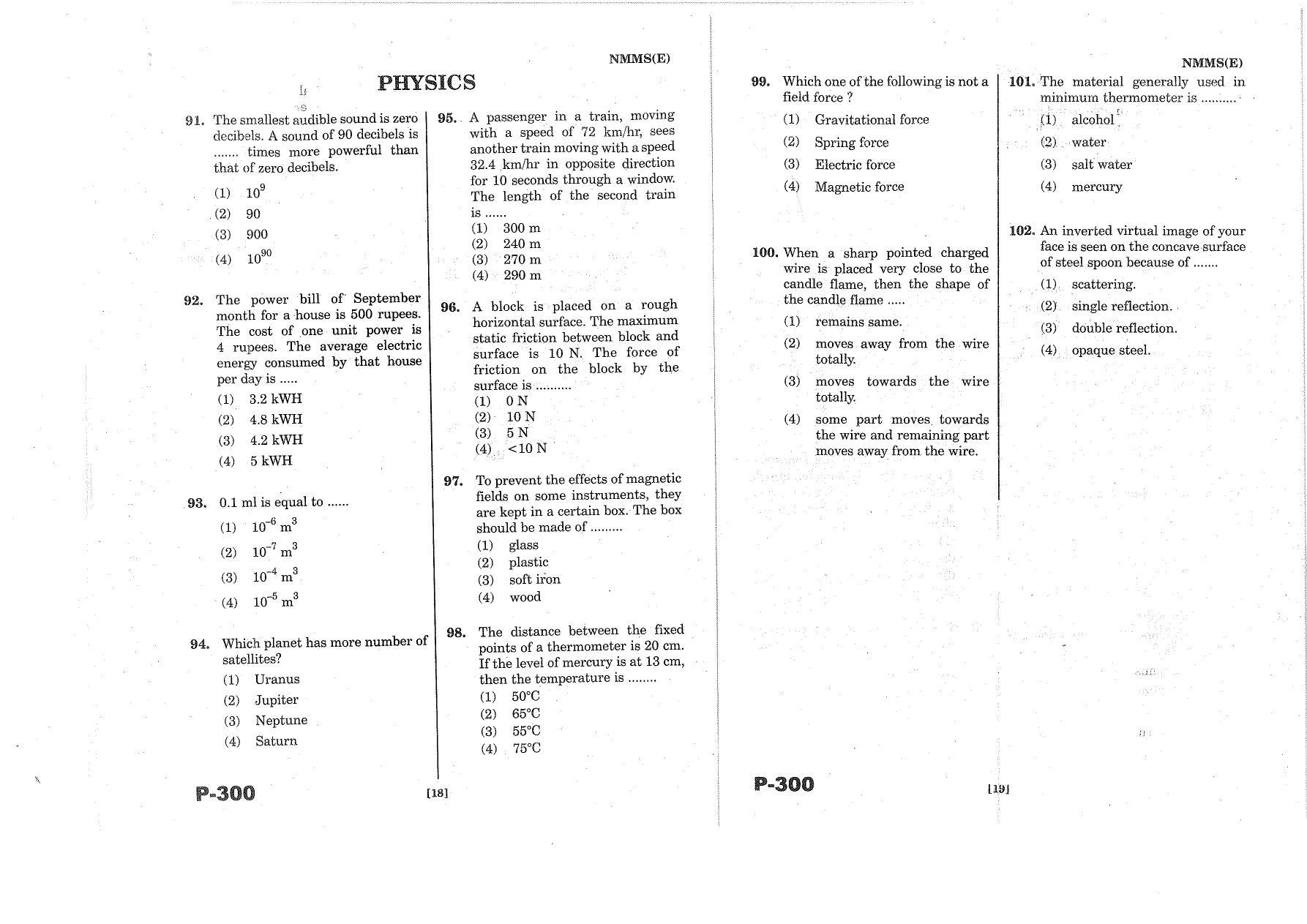 MAT - SAT English Nov 2015 Class 8 Andhra Pradesh NMMS Question Papers - Page 10