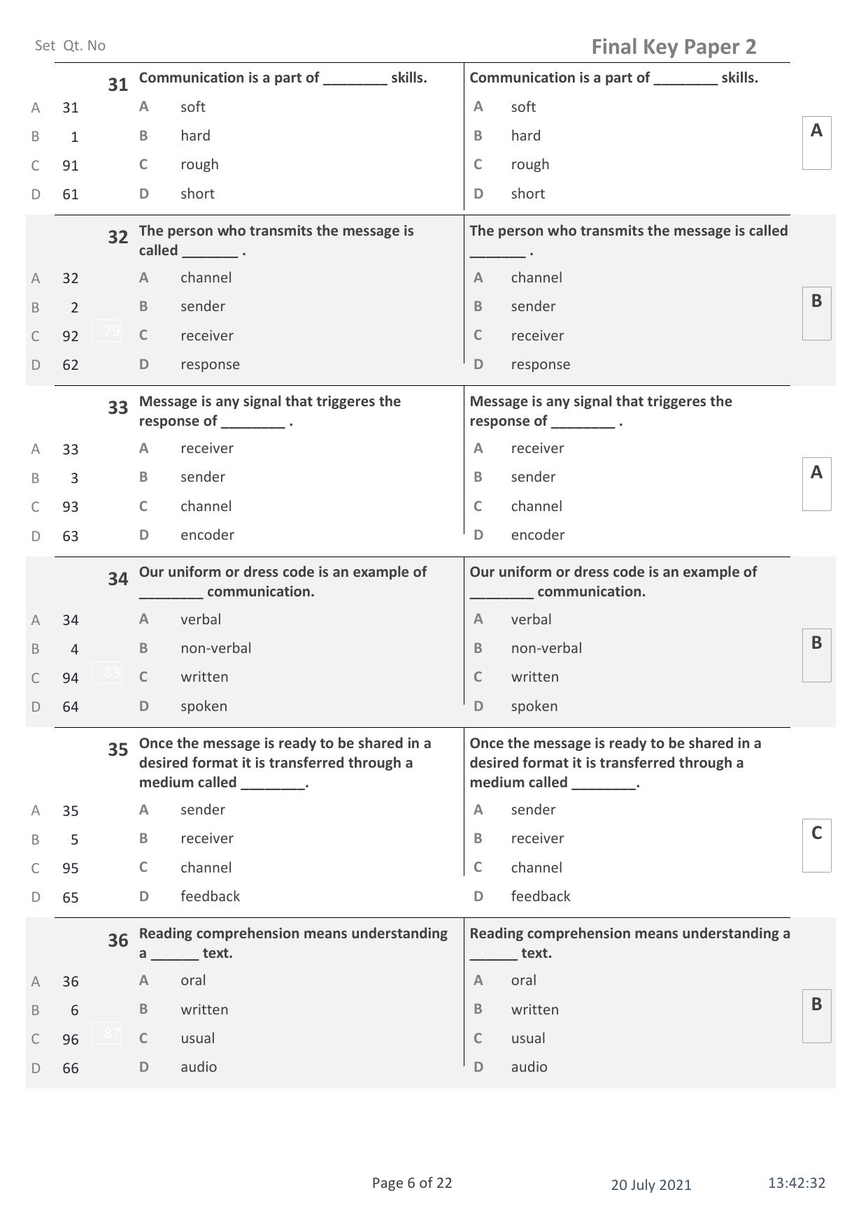 IITE Entrance Exam (i3T) Paper 2 Question Paper with Answer Key - Page 6
