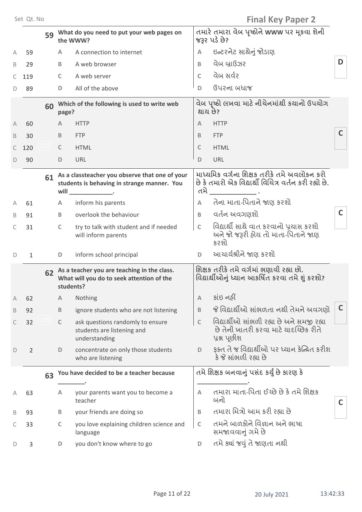 IITE Entrance Exam (i3T) Paper 2 Question Paper with Answer Key - Page 11