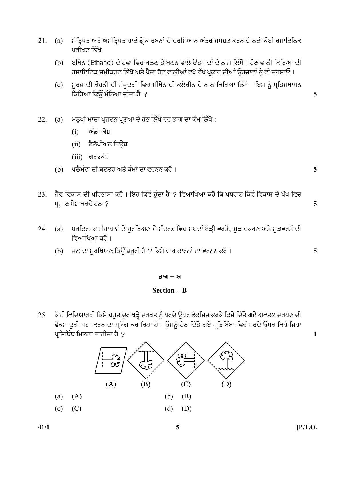 CBSE Class 10 41-1 (Science) Punjabi 2017-comptt Question Paper - Page 5