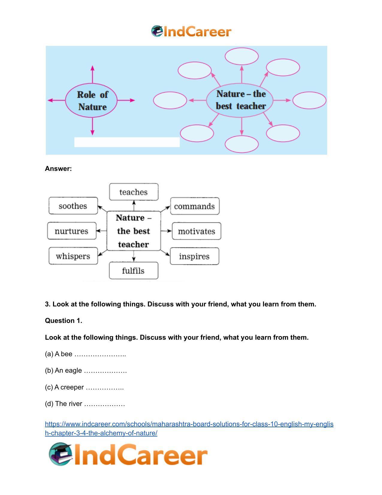 Maharashtra Board Solutions for Class 10- English (My English): Chapter 3.4- The Alchemy of Nature - Page 4