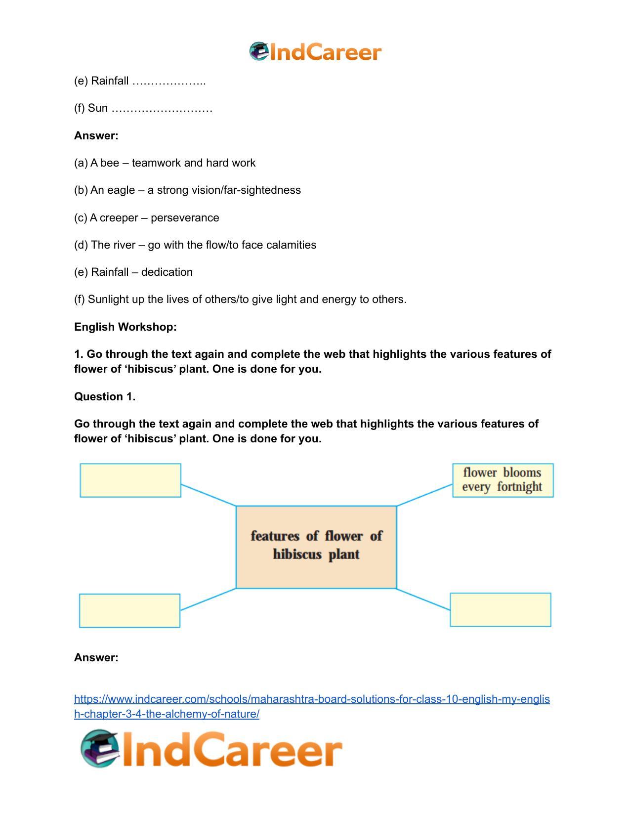 Maharashtra Board Solutions for Class 10- English (My English): Chapter 3.4- The Alchemy of Nature - Page 5
