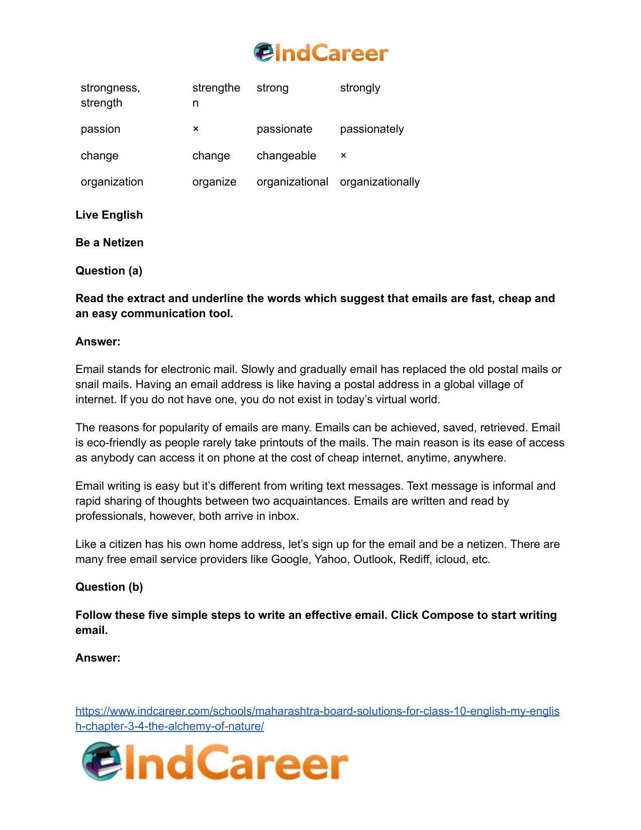 Maharashtra Board Solutions for Class 10- English (My English): Chapter 3.4- The Alchemy of Nature - Page 16