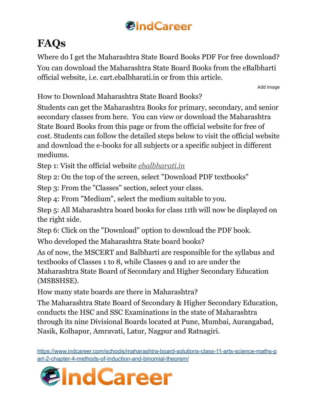 Maharashtra Board Solutions Class 11-Arts & Science Maths (Part 2): Chapter 4- Methods of Induction and Binomial Theorem - Page 89