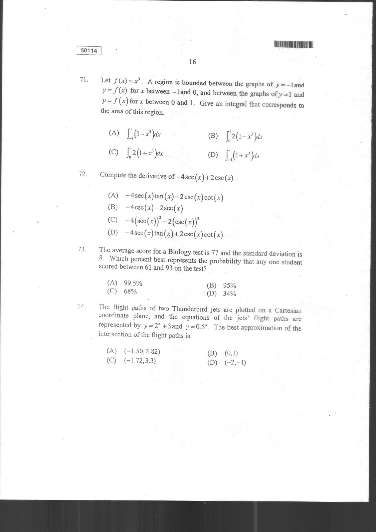 CUSAT CAT 2014 MCA Question Paper - Page 18