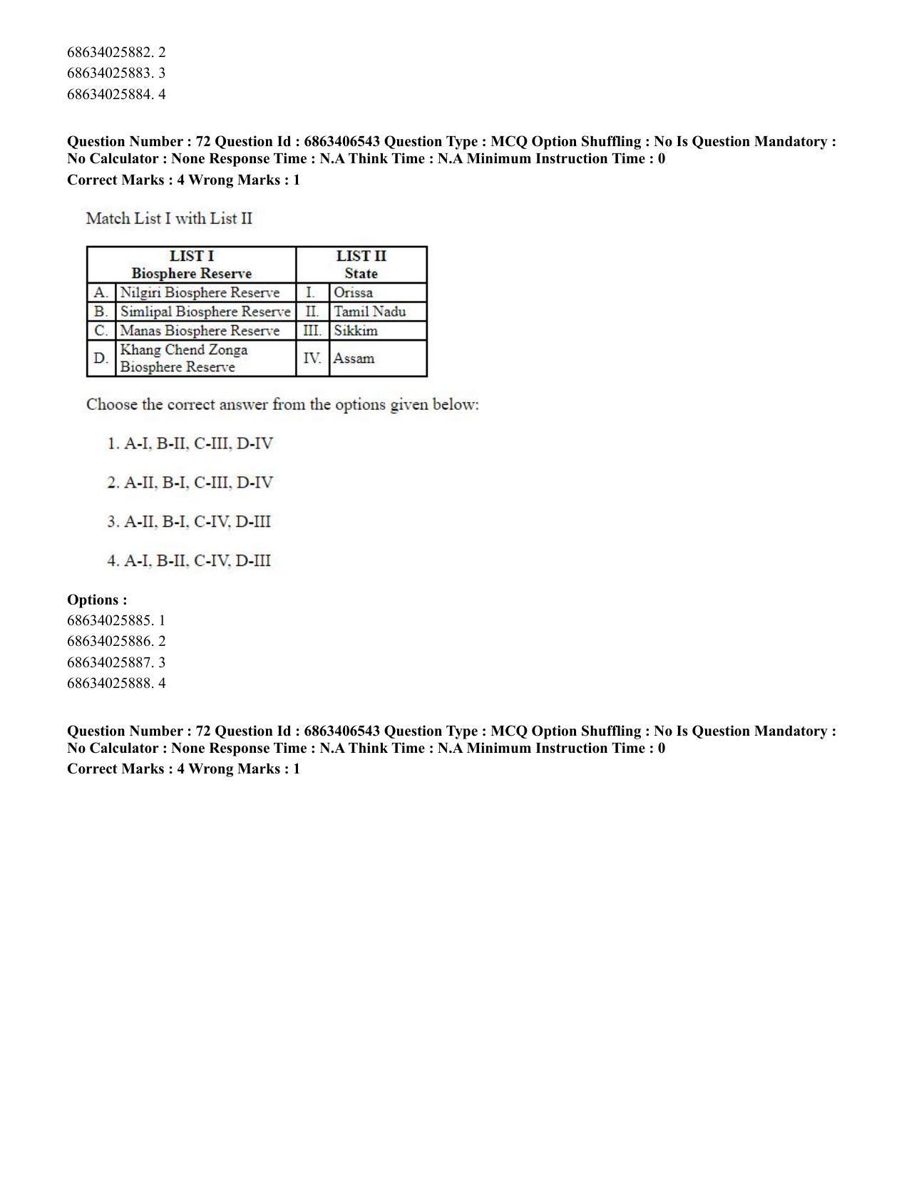 CUET PG 2023: SCQP28 – Zoology (Hindi) - Shift 3 (05-06-2023) Question Paper - Page 70