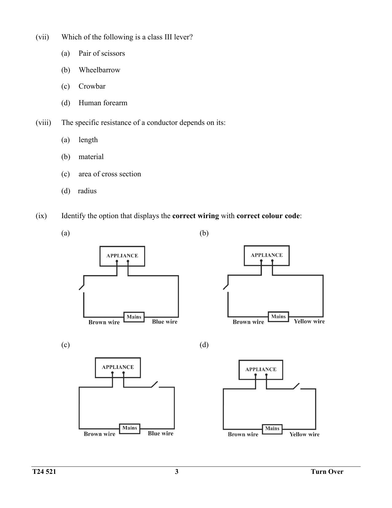 ICSE Class 10 Physics 2024 Question Paper - Page 3
