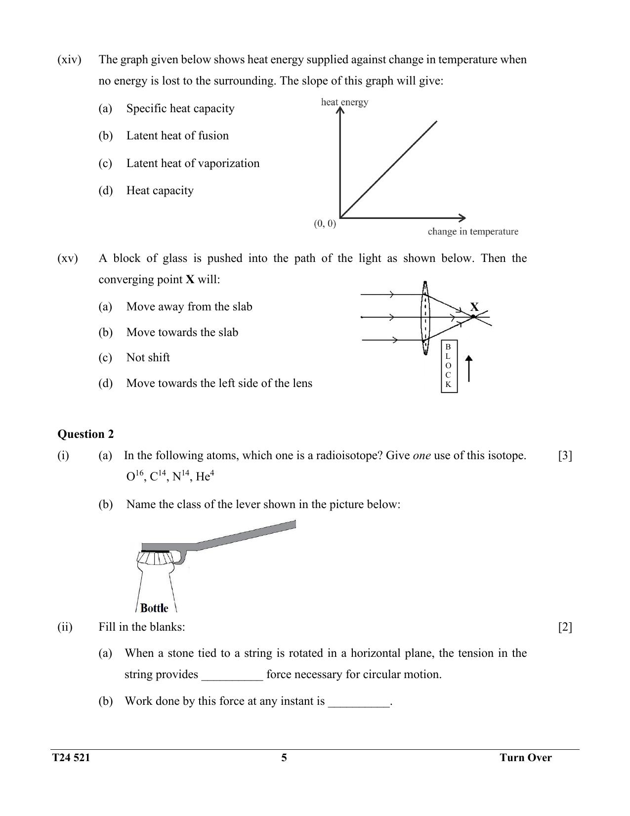 ICSE Class 10 Physics 2024 Question Paper - Page 5