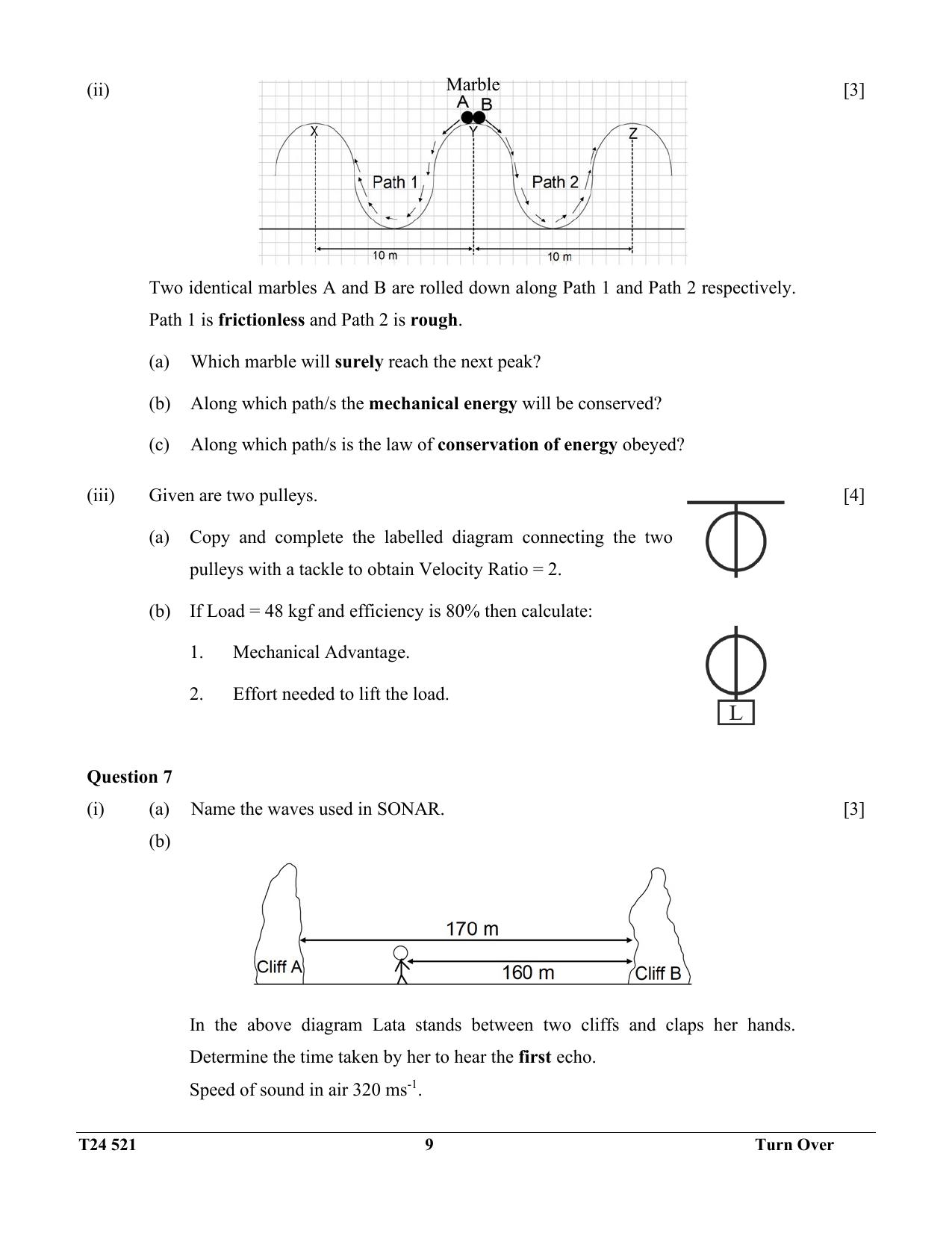 ICSE Class 10 Physics 2024 Question Paper - Page 9