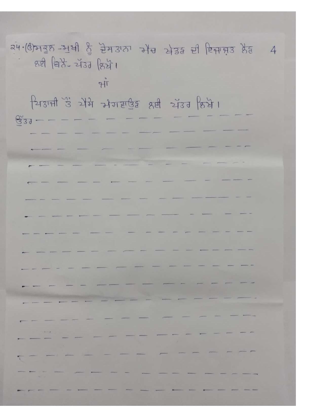 RBSE Class 8 2024 Punjabi Sample Paper - Page 11