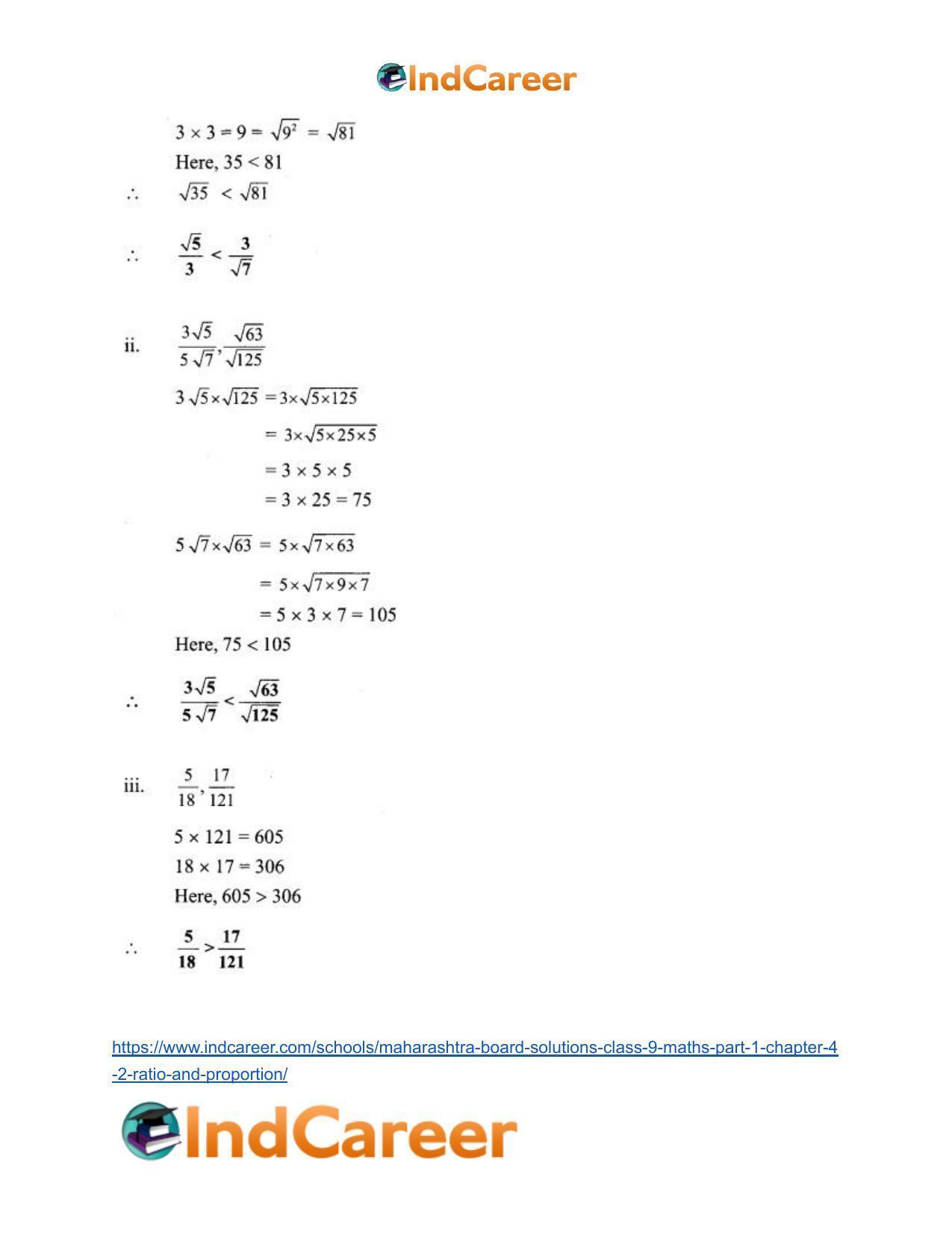 Maharashtra Board Solutions Class 9-Maths (Part 1): Chapter 4.2- Ratio and Proportion - Page 7