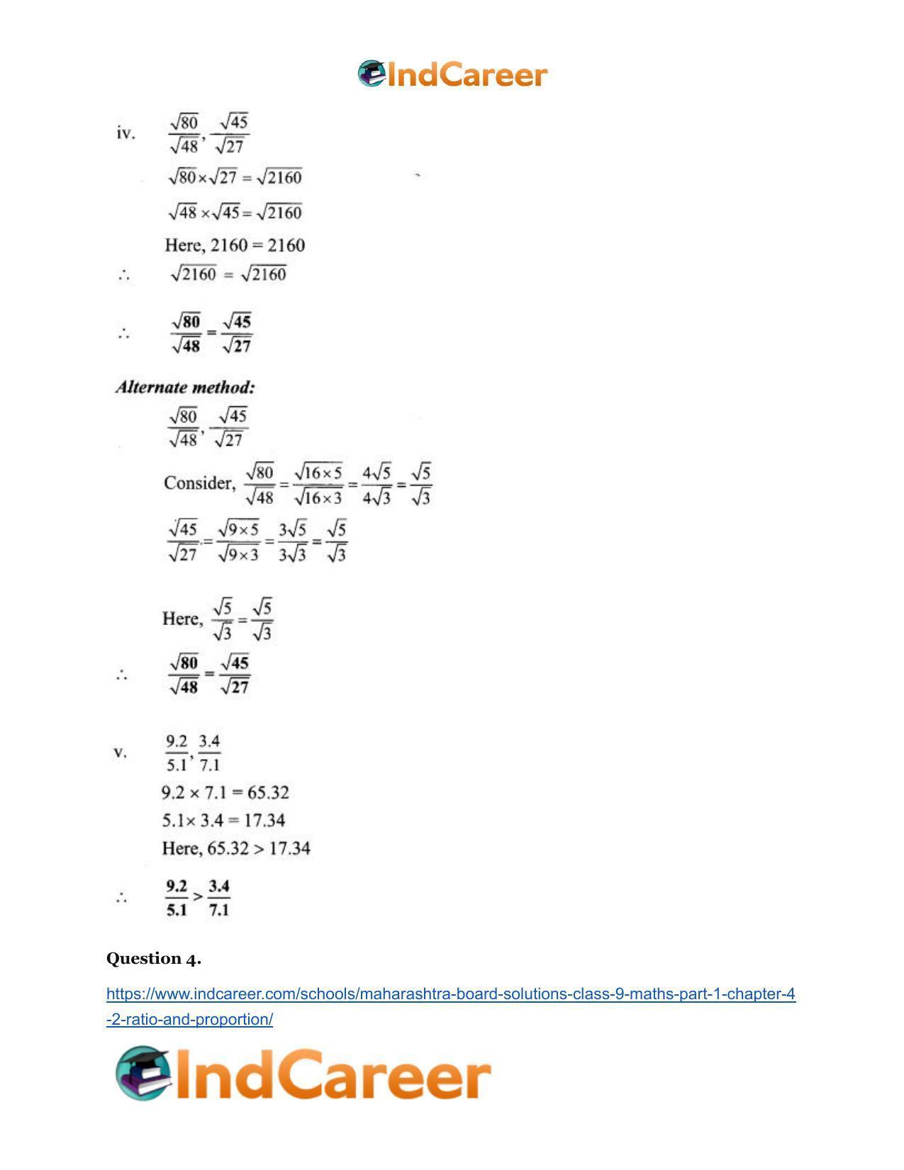 Maharashtra Board Solutions Class 9-Maths (Part 1): Chapter 4.2- Ratio and Proportion - Page 8