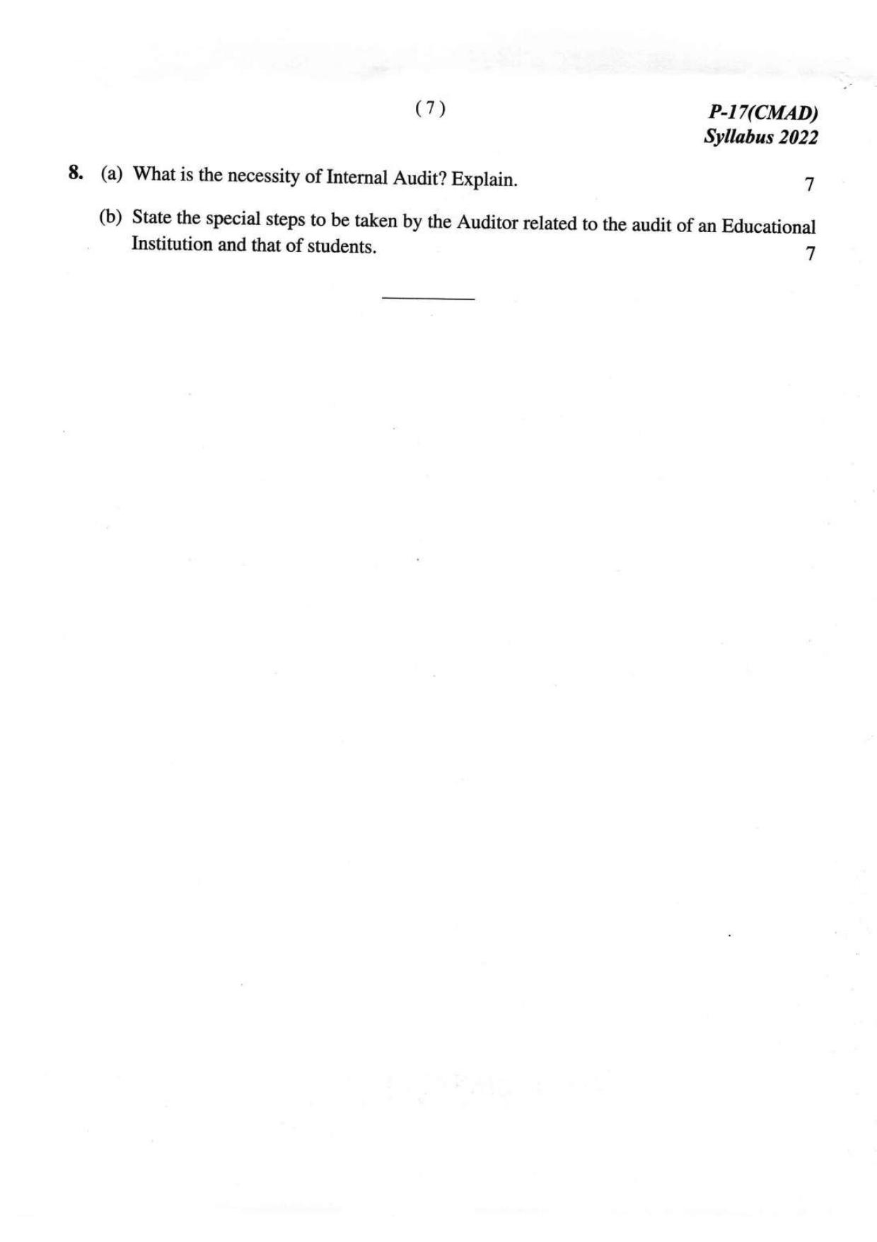ICMAI Final December 2023 Question Paper - Cost And Management Audit - Page 7