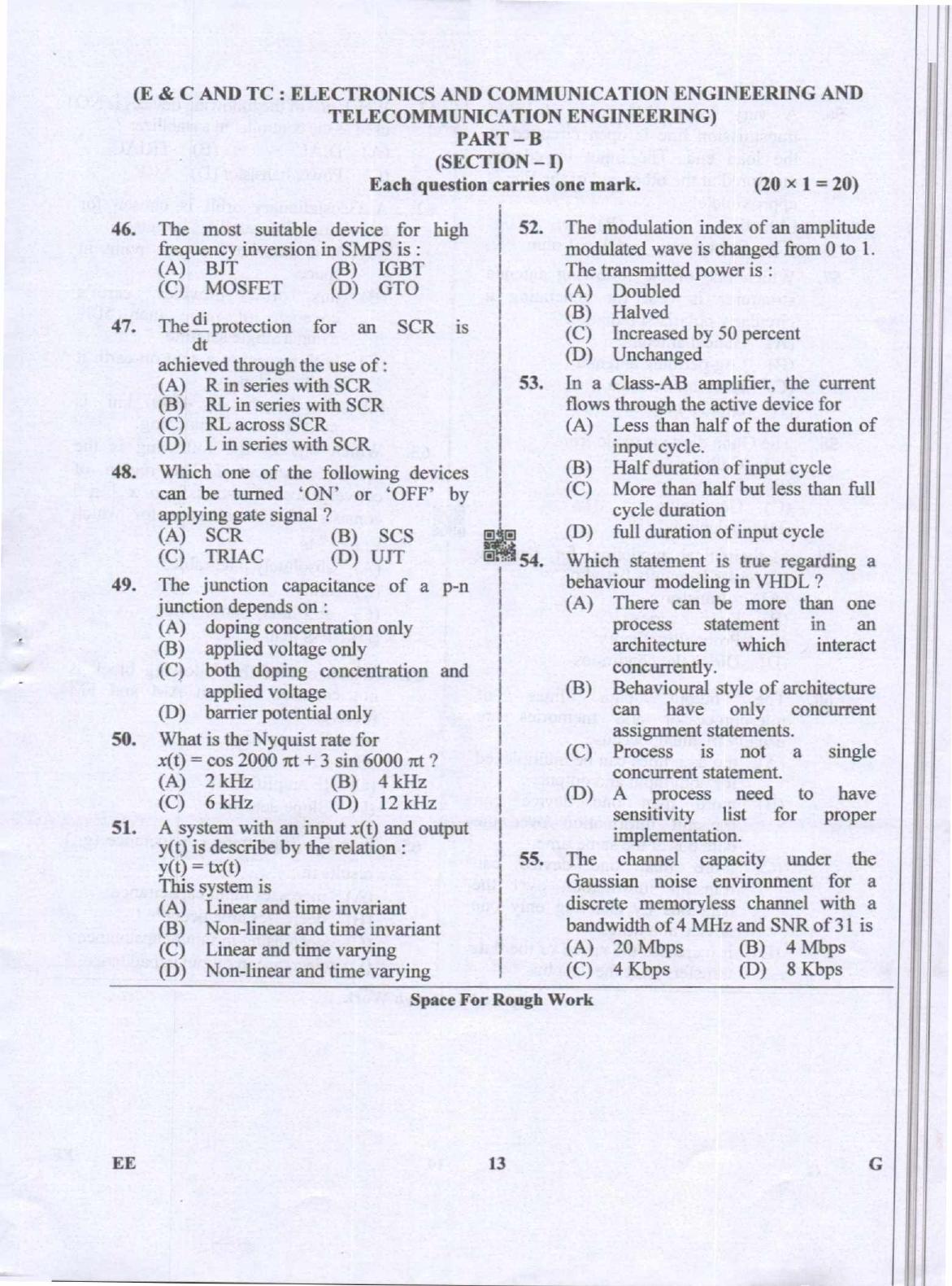 Karnataka PGCET 2019 Electrical Sciences Question Paper - Page 13