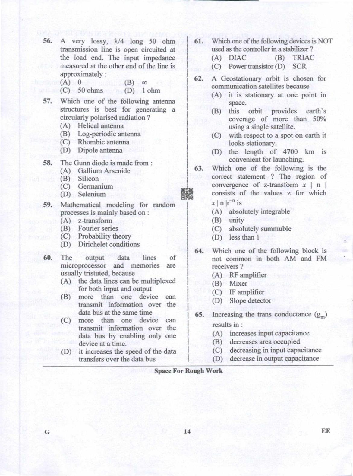 Karnataka PGCET 2019 Electrical Sciences Question Paper - Page 14