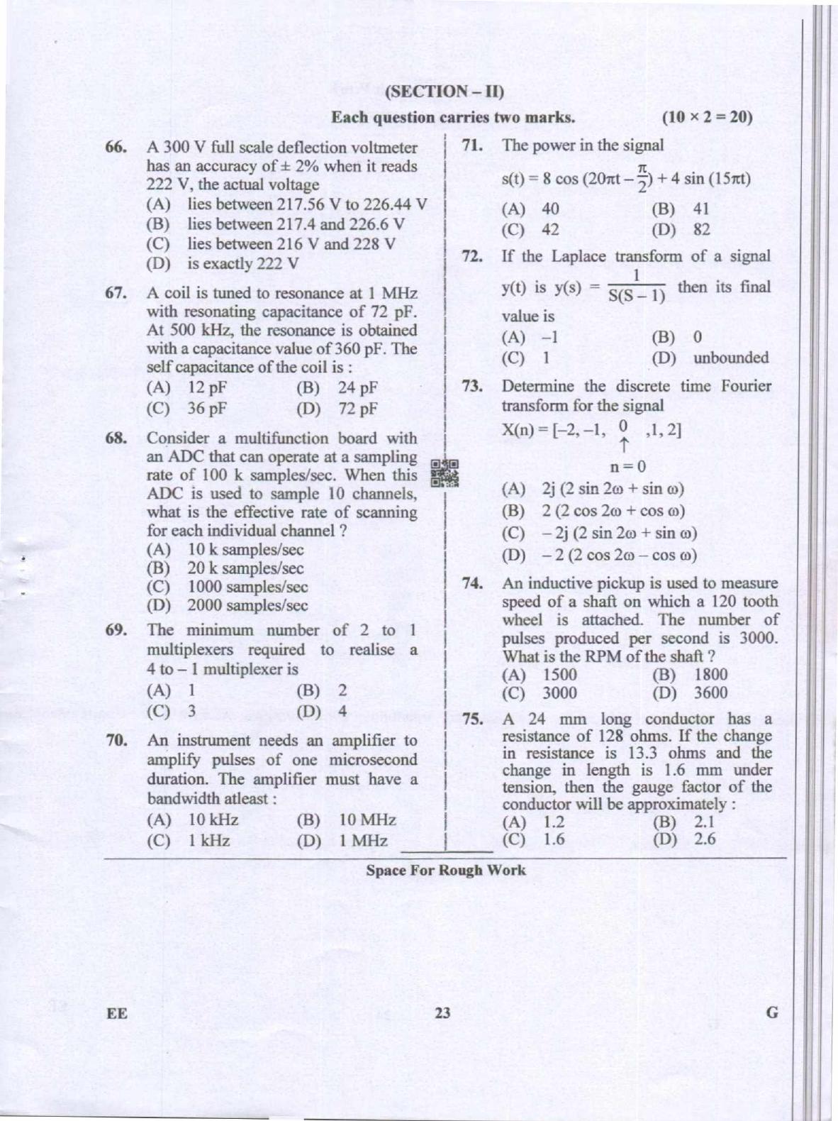 Karnataka PGCET 2019 Electrical Sciences Question Paper - Page 23