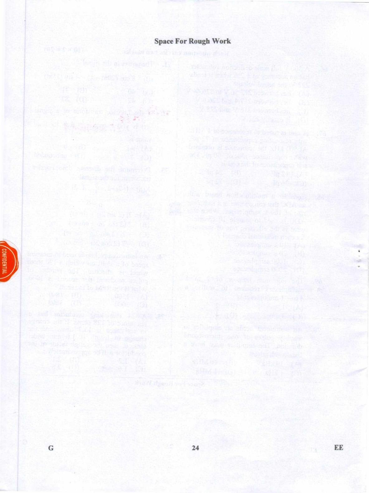 Karnataka PGCET 2019 Electrical Sciences Question Paper - Page 24