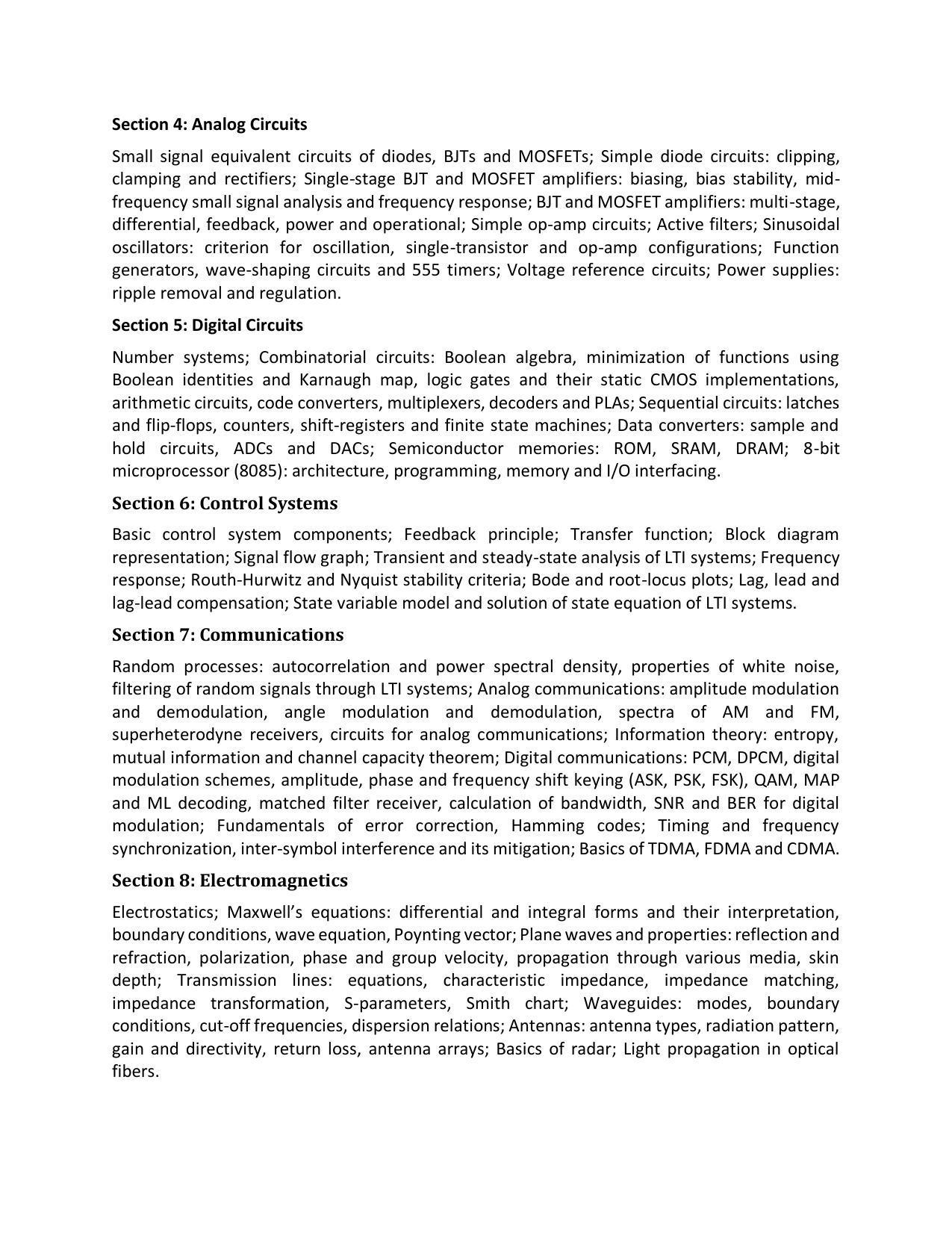 AP RCET Electronics & Communication Engineering Syllabus - Page 2