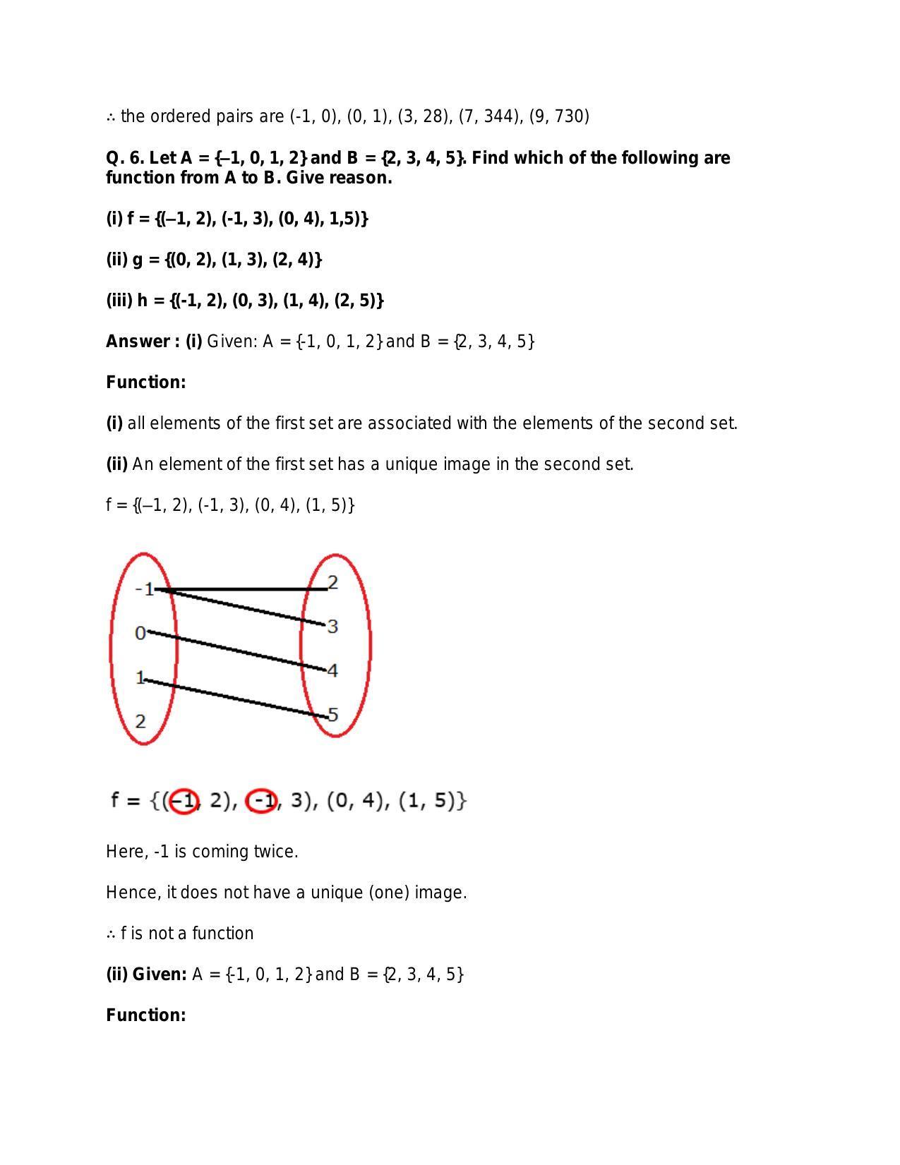 Chapter 3: Functions: RS Aggarwal Class 11 Solutions  - Page 4