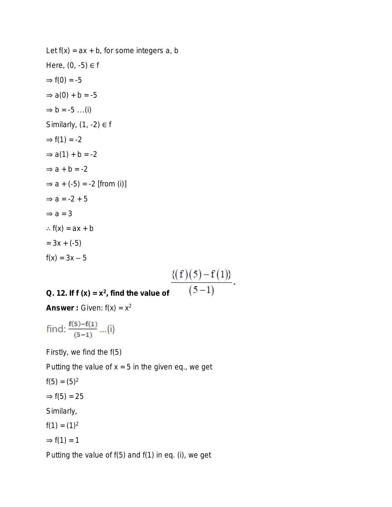 Chapter 3: Functions: RS Aggarwal Class 11 Solutions  - Page 12