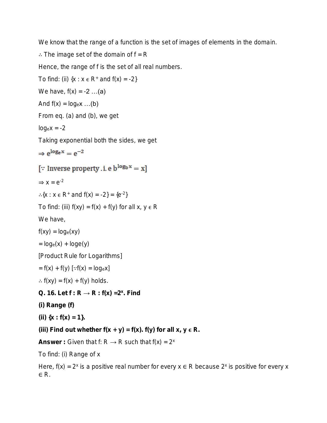 Chapter 3: Functions: RS Aggarwal Class 11 Solutions  - Page 15