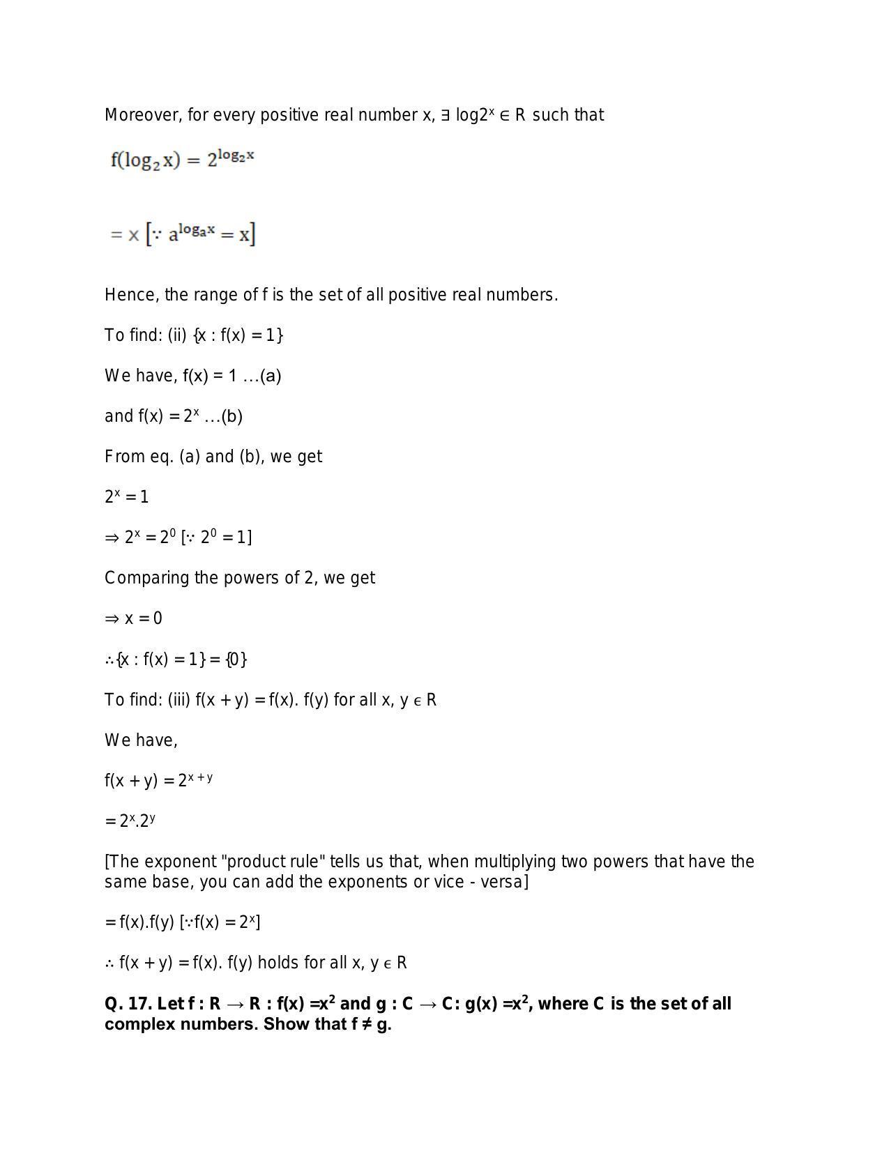 Chapter 3: Functions: RS Aggarwal Class 11 Solutions  - Page 16
