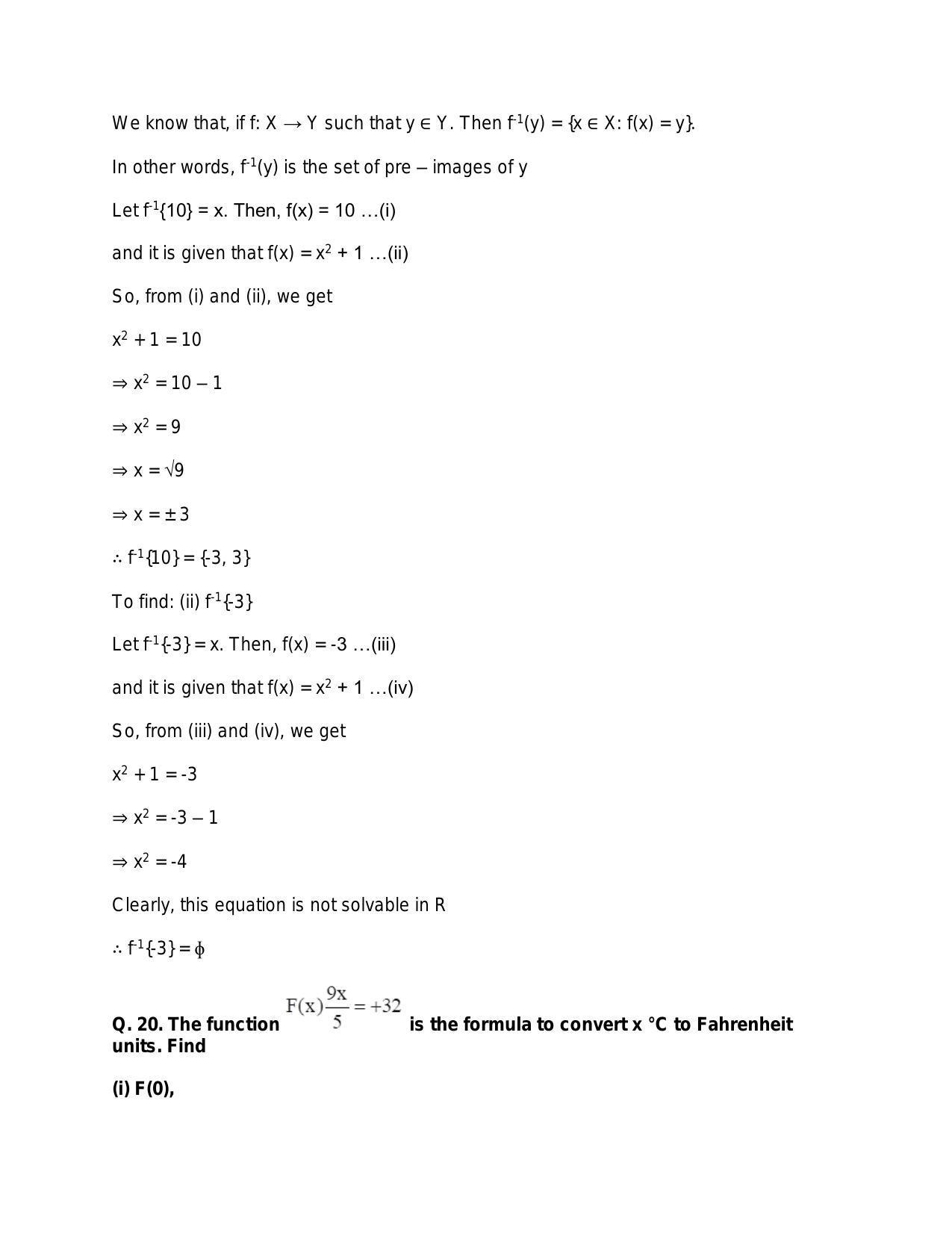 Chapter 3: Functions: RS Aggarwal Class 11 Solutions  - Page 18