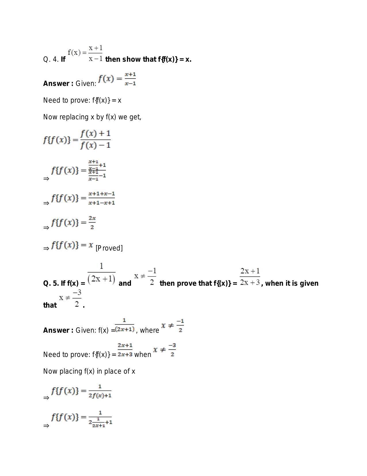 Chapter 3: Functions: RS Aggarwal Class 11 Solutions  - Page 23