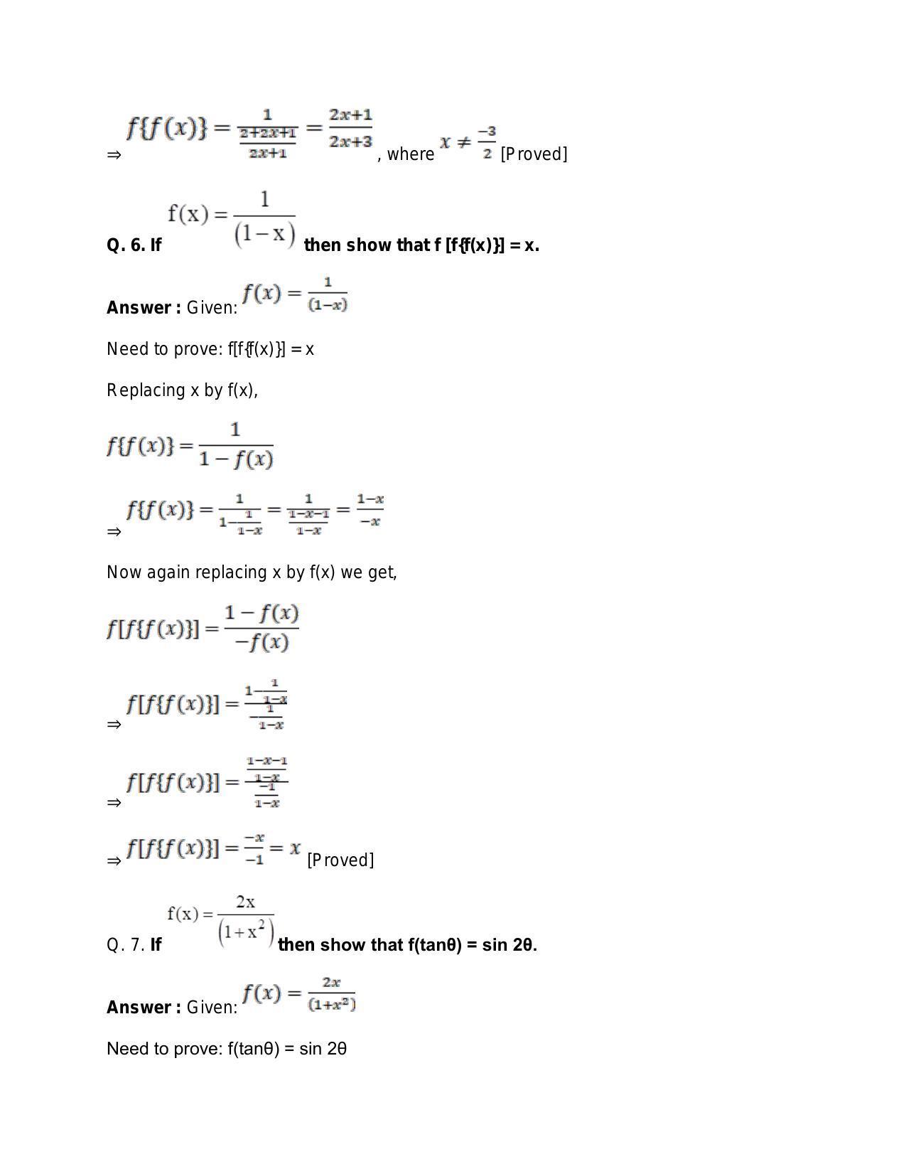 Chapter 3: Functions: RS Aggarwal Class 11 Solutions  - Page 24