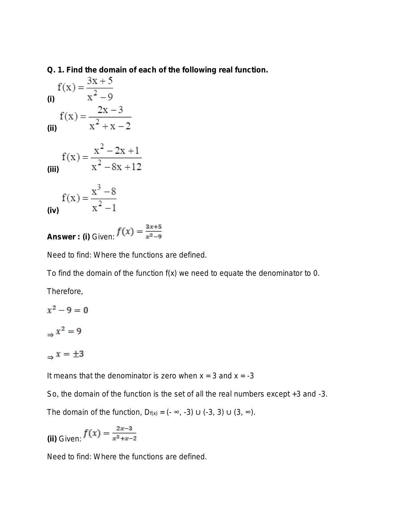 Chapter 3: Functions: RS Aggarwal Class 11 Solutions  - Page 26