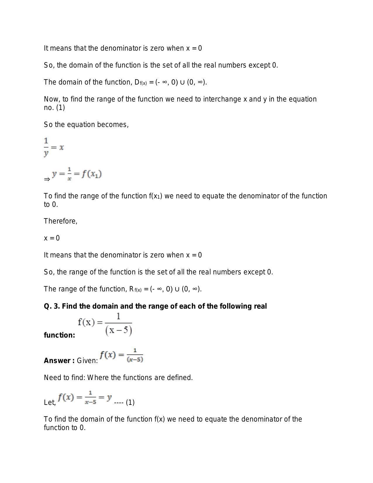 Chapter 3: Functions: RS Aggarwal Class 11 Solutions  - Page 29