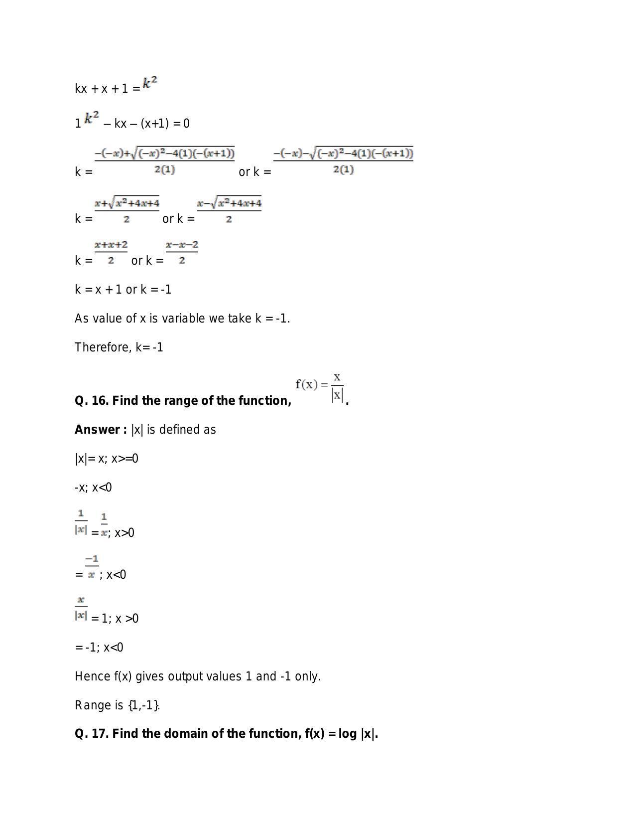 Chapter 3: Functions: RS Aggarwal Class 11 Solutions  - Page 62