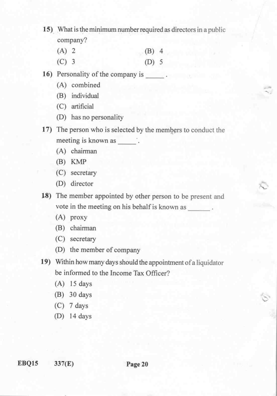Gujarat Board Class 12th Question Paper 2022: (GHE) Secretarial Practice - Page 20