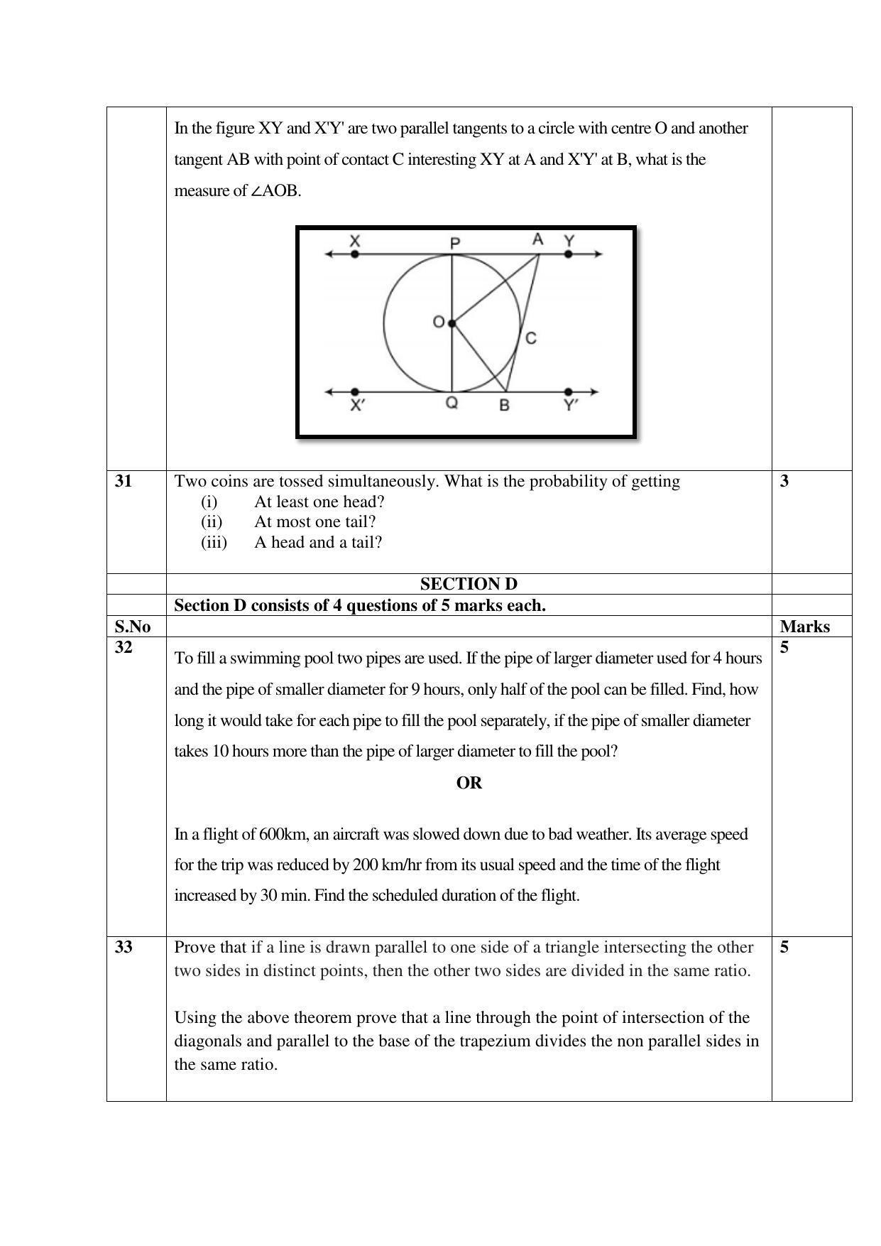 CBSE Class 10 Mathematics (Standard) Sample Papers 2023 - Page 6