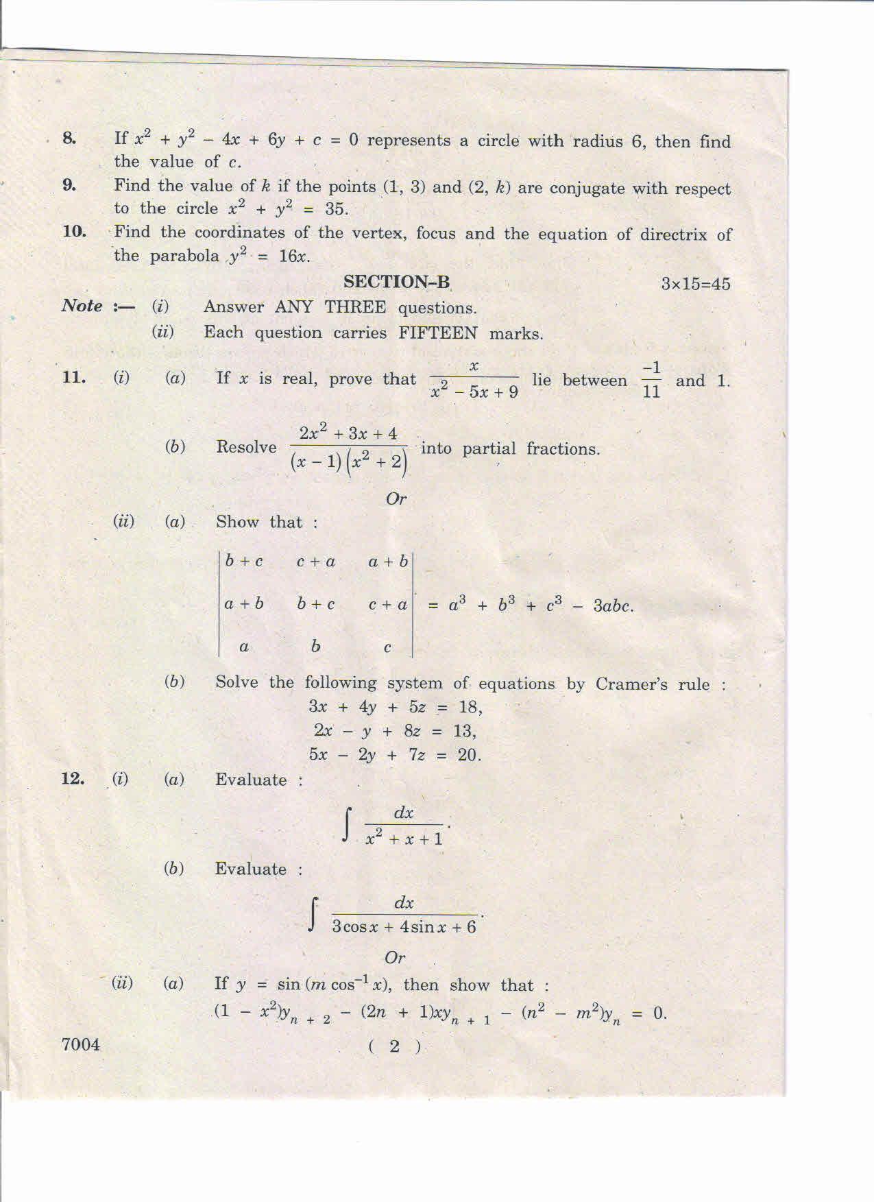 AP Inter 2nd Year Mathematics (Bridge Course)-II March-2019-Vocational Question Paper - Page 2