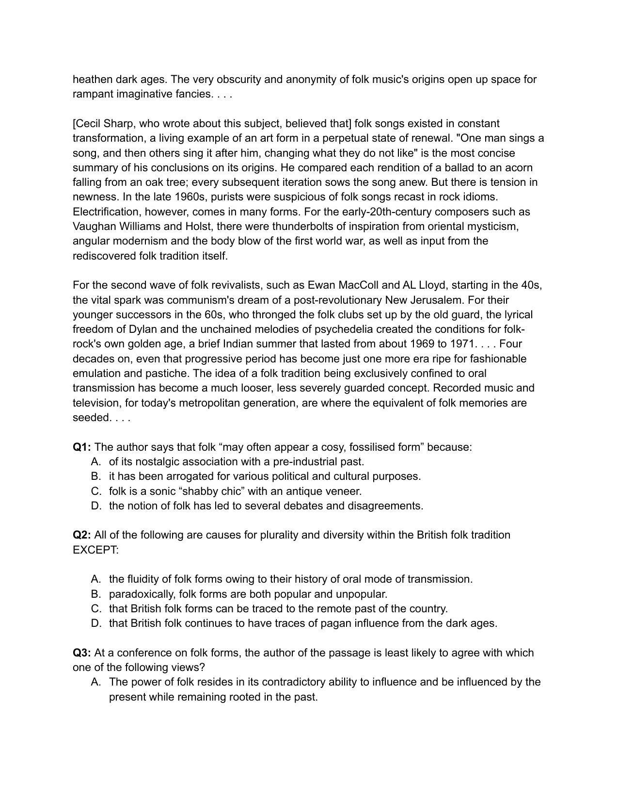 CAT 2019 CAT VARC Slot 1 Question Paper - Page 7