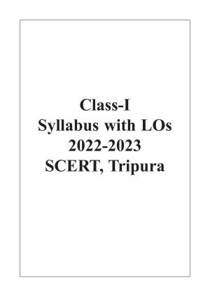 TBSE Class 1 Syllabus