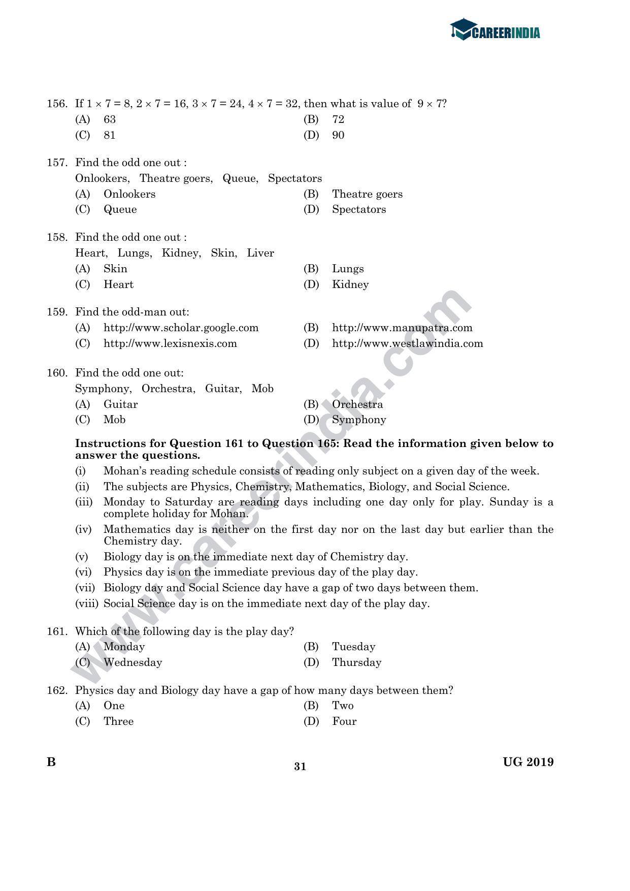 CLAT 2019 UG GK-&-Current-Affair Question Paper - Page 30