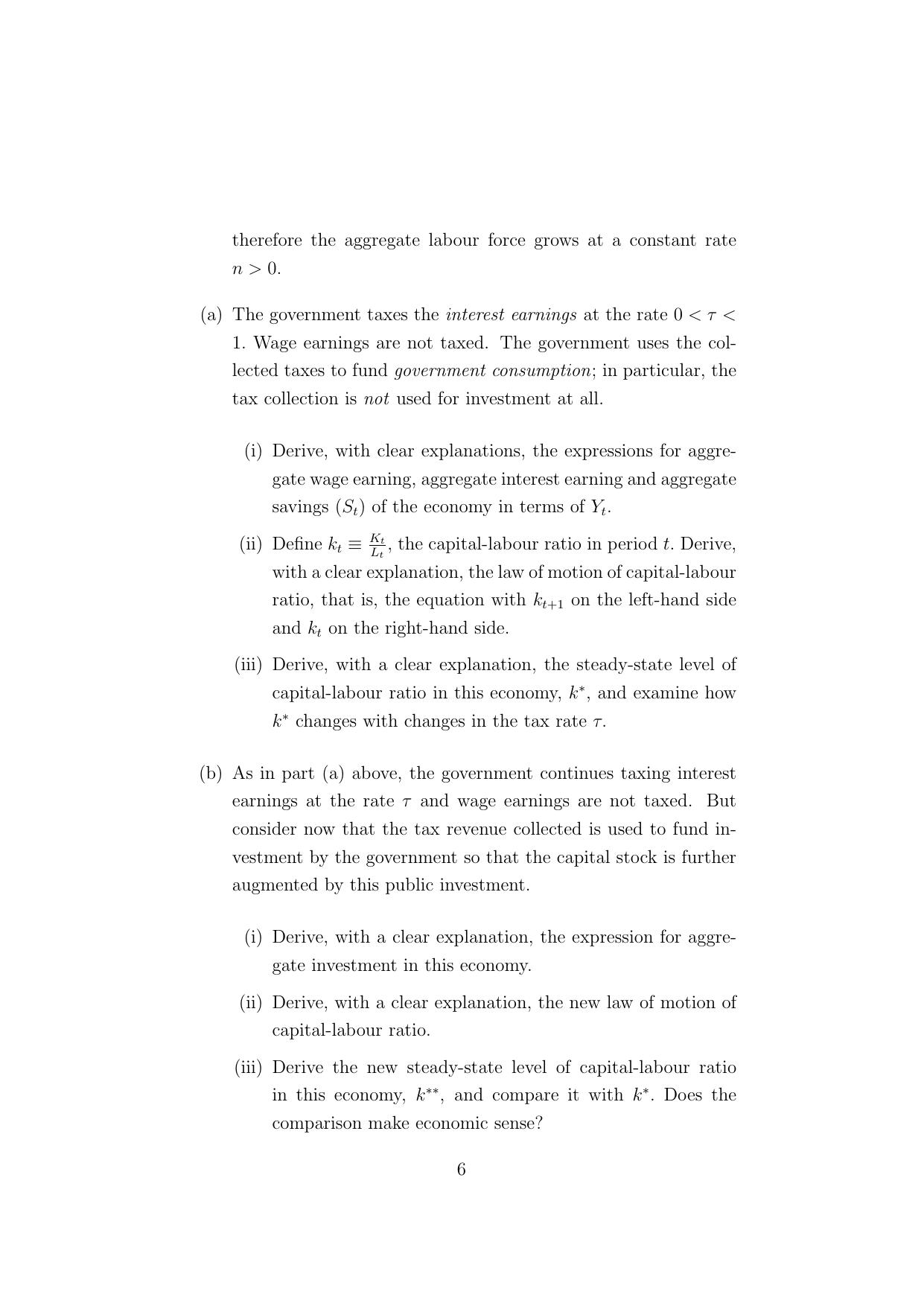 ISI Admission Test M.S.(QE) - Quantitative Economics (PEB) 2024 Sample Paper - Page 6