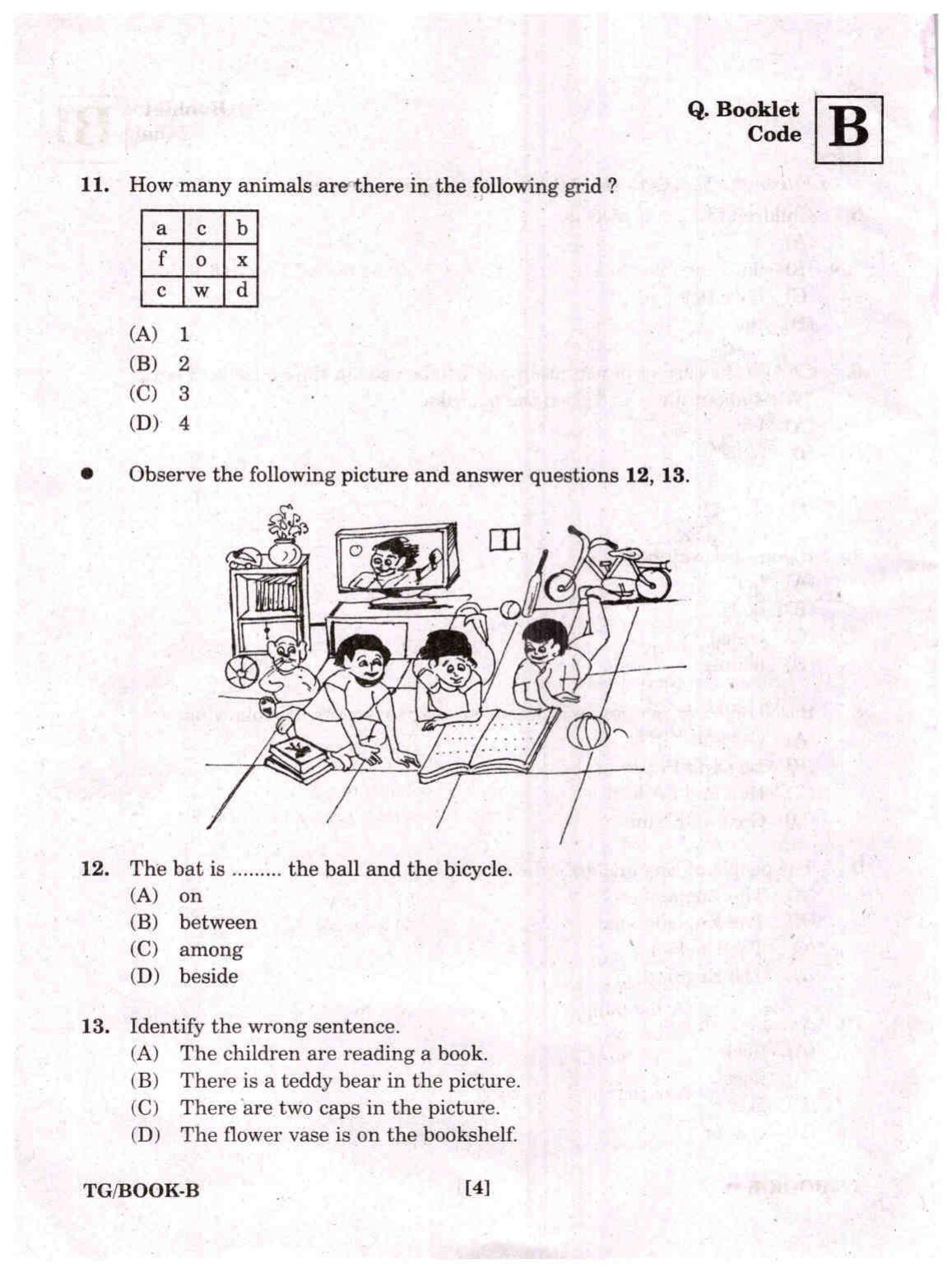 TGCET 2018 Question Papers - Page 4