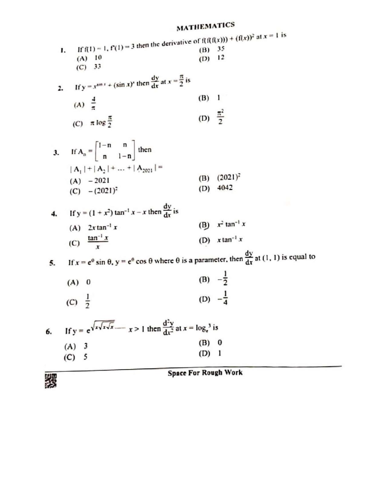 KCET 2022 Mathematics Question Paper - Page 2