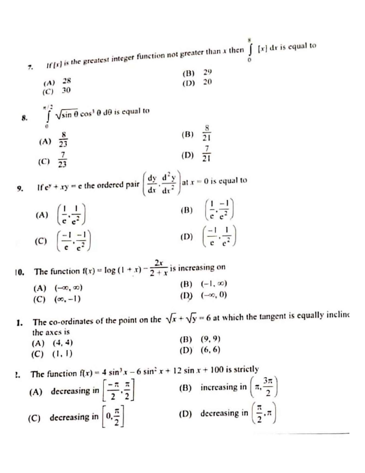 KCET 2022 Mathematics Question Paper - Page 3