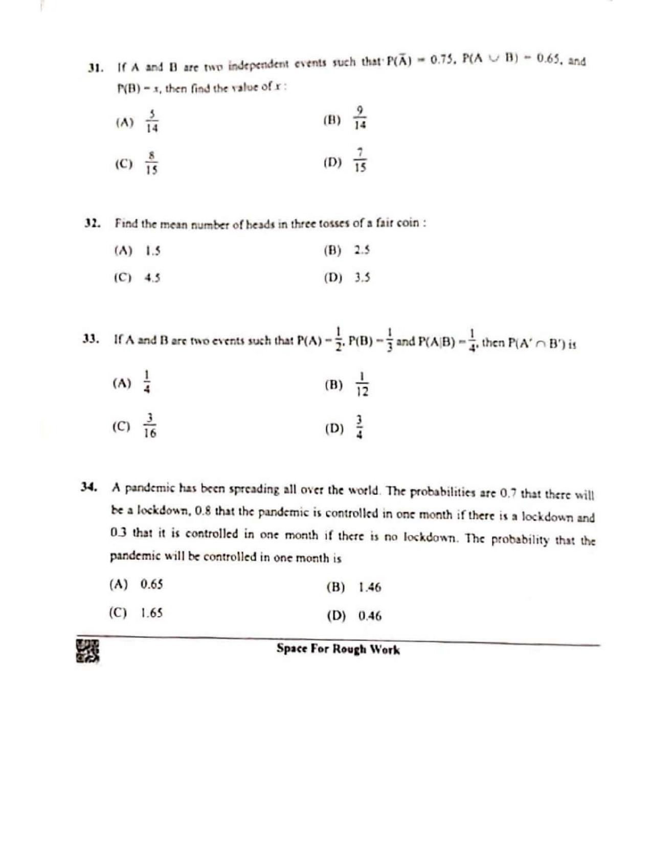 KCET 2022 Mathematics Question Paper - Page 7