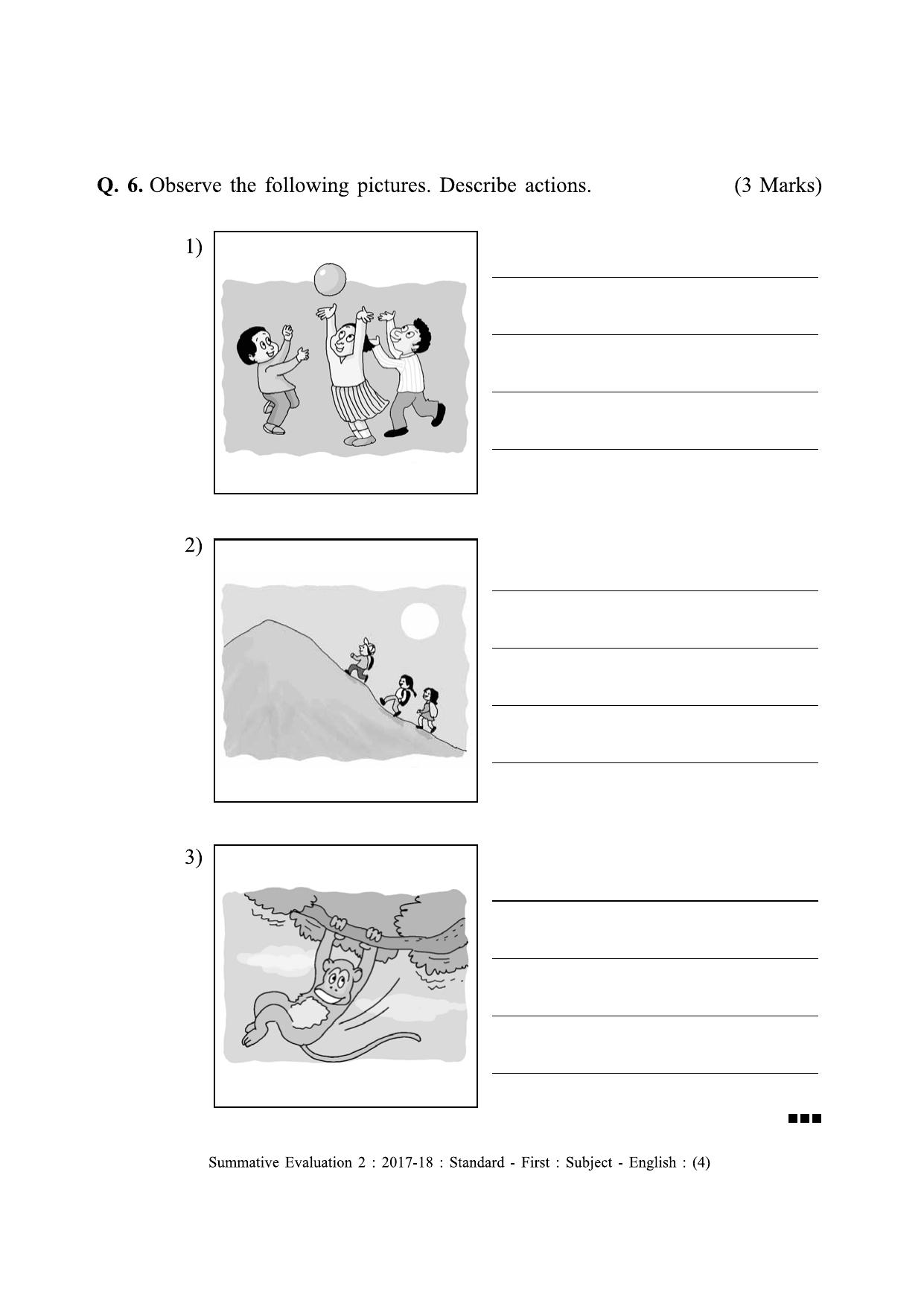 Maharashtra Board Class 1 English (First Language) Sample Question Papers - Page 4
